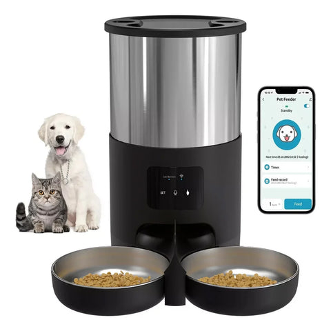 Comedouro Automático Inteligente 4.5L para Cães e Gatos - WiFi, Câmara e Controlo por App