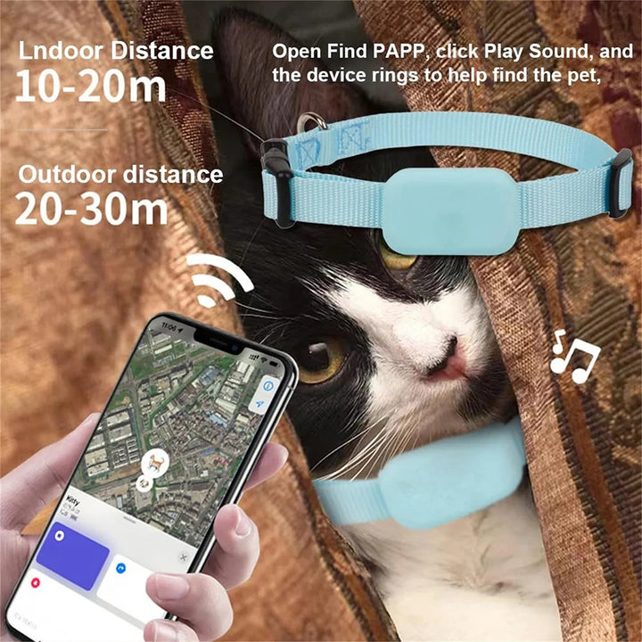 Localizador GPS para Gatos e Cães - Coleira Inteligente com Bateria de 12 Meses à Prova de Água